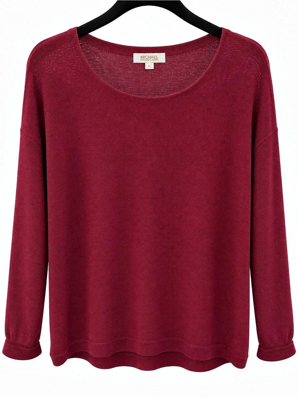 Michael Kors Scoop Neck Sweater in Burgundy Size Medium Like New